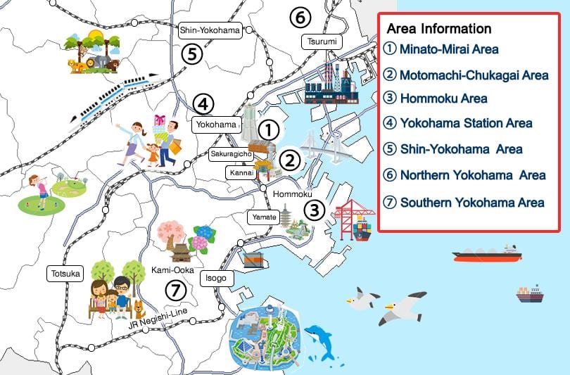 Yokohama περιήγηση στα χάρτης