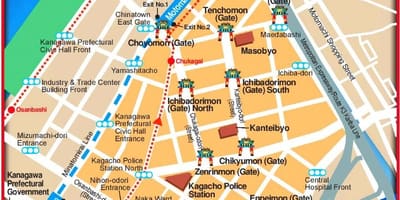 Χάρτης της Yokohama chinatown