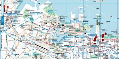 Yokohama περπάτημα χάρτης